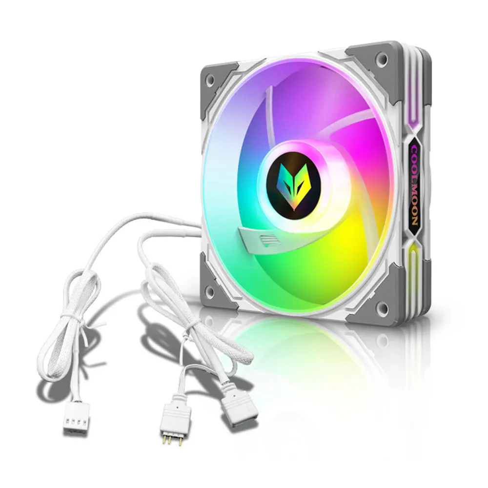 

Кулер COOLMOON AS1 с подшипником RGB, 120 мм, 5 В, 3 контакта