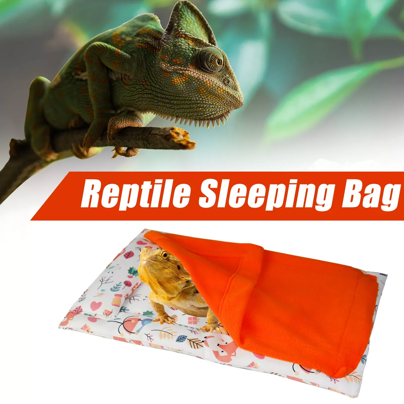 

2022JMT Reptile Sleeping Bag Set Bearded Dragon Warm Bed Lizards Sleeping Bag Waterproof Reptile Sleeping Blanket For Small Anim