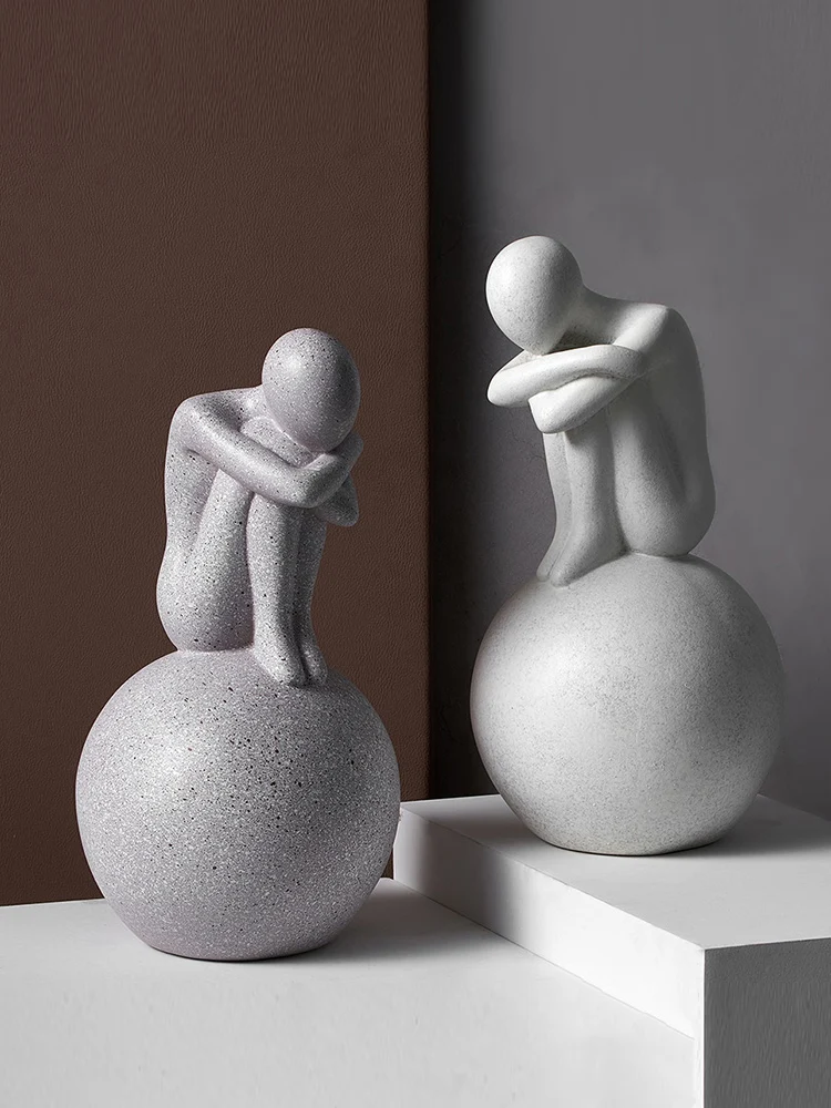 Скандинавское украшение для дома абстрактные фигурки книга чтения статуя