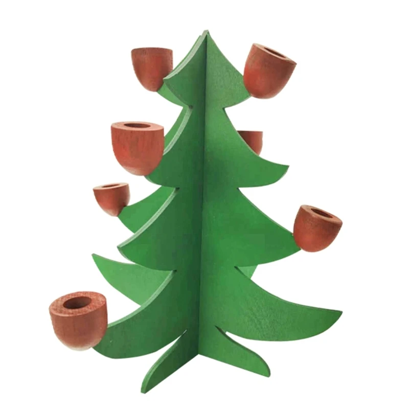 SZWA элегантный деревянный подсвечник для рождественской елки поделки