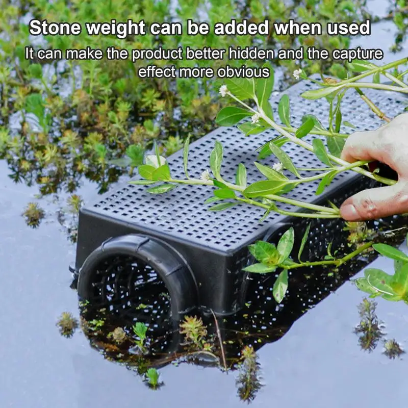 łapkę z 6-otworową prostokątną przynętą na ryby Przenośna klatka kraby Zagęszczone akcesoria wędkarskie do łapania śledzia Raki