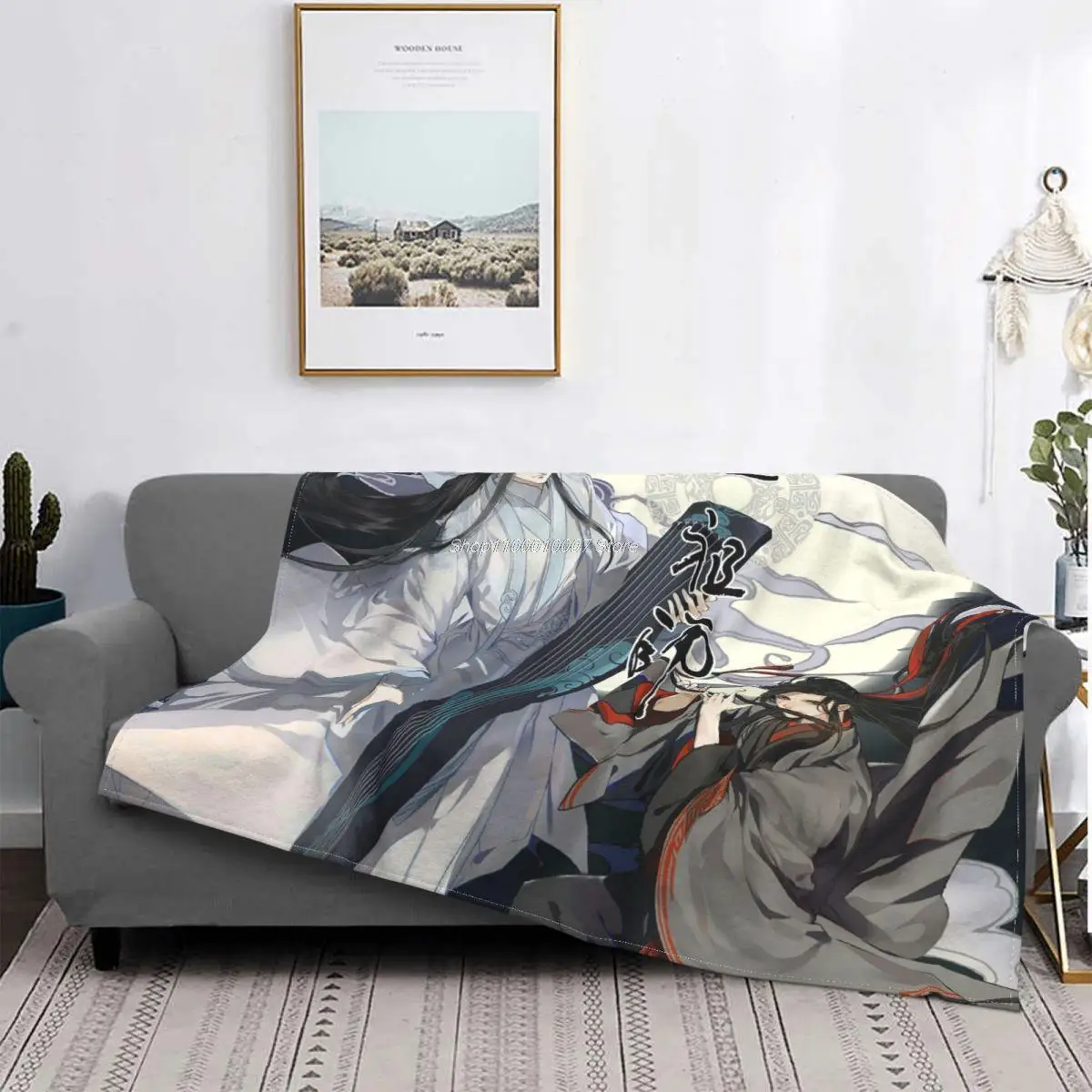 

The Untamed Grandmaster Of Demonic Cultivation Blanket Lan Zhan Wei Wuxian Flannel Throw Blankets for Chair Covering Sofa