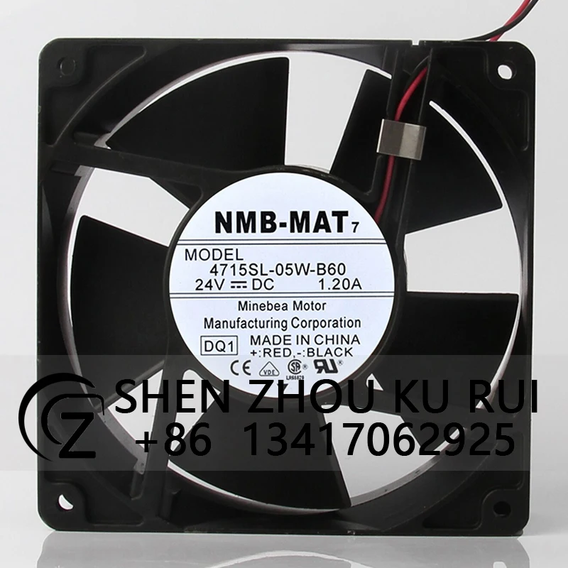 Чехол вентилятор с двойным шарикоподшипником для NMB-MAT7 4715SL-05W-B60, 120*120*38 мм, 24 В, а, инвертор объемного воздуха, охлаждающий вентилятор