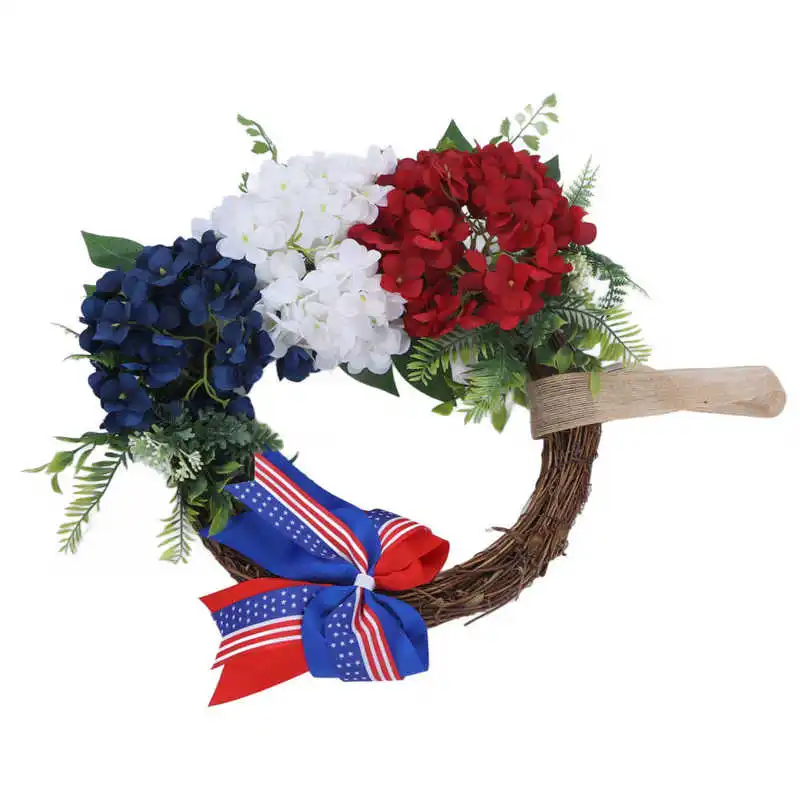 

Independence Day Hanging Sign Wreath Patriotic Wreath July 4th Hanging Decor for Home Decoration