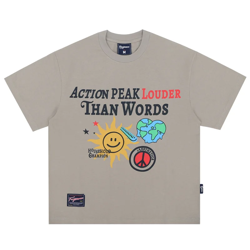 

23SS FGSS короткий рукав из хлопка с принтом