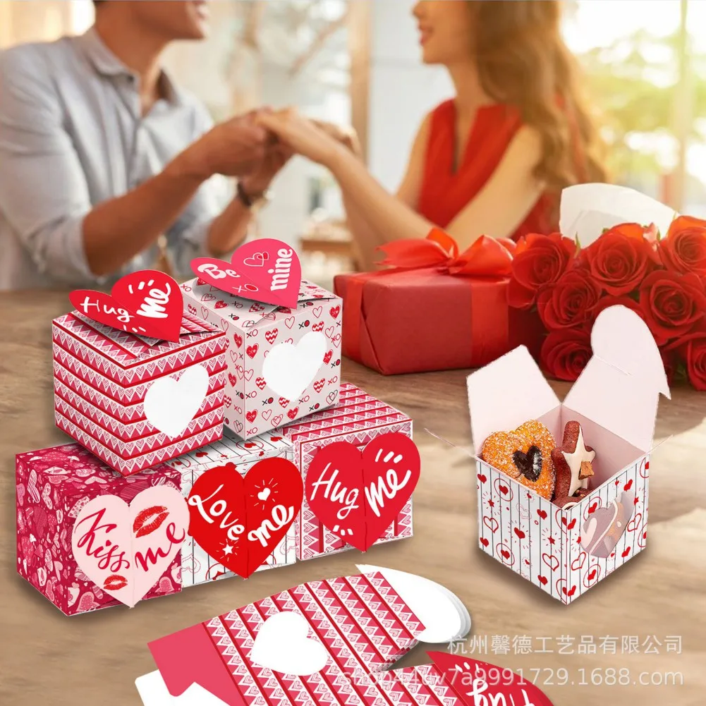 

12pcs/lot Valentines Packaging Candies Box Decorations Gift Heart Candy Boxes for Sweets Wedding 2022