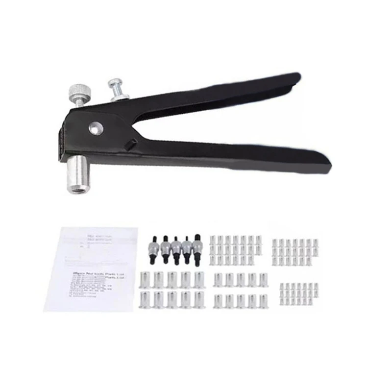 

86Pcs Rivets Nut Tool Kit Set for Furniture Decration Car Trailer Boat Aluminum Alloy Nuts Labor Saving Duarble