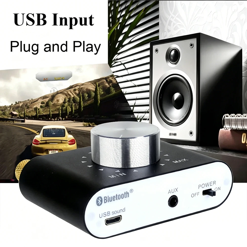 Фото Цифровой усилитель мощности TPA3116 Bluetooth 5.0 X25 50W×2 2.0CH Mini HIFI Stereo Audio AMP DC12-24V для настольных колонок и аудиоресиверов №4