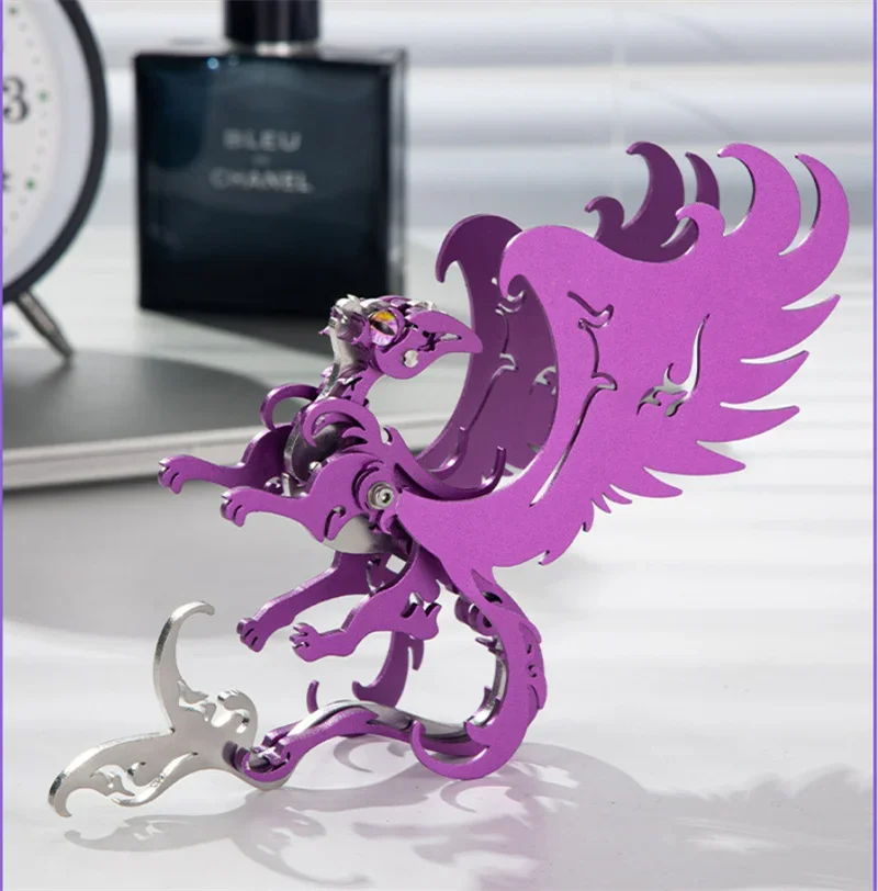 3D Metal Cat Princess Puzzle Model Building Kits Furry Maine Coon Mechanical Animals DIY Assembly Toy - 37PCS+