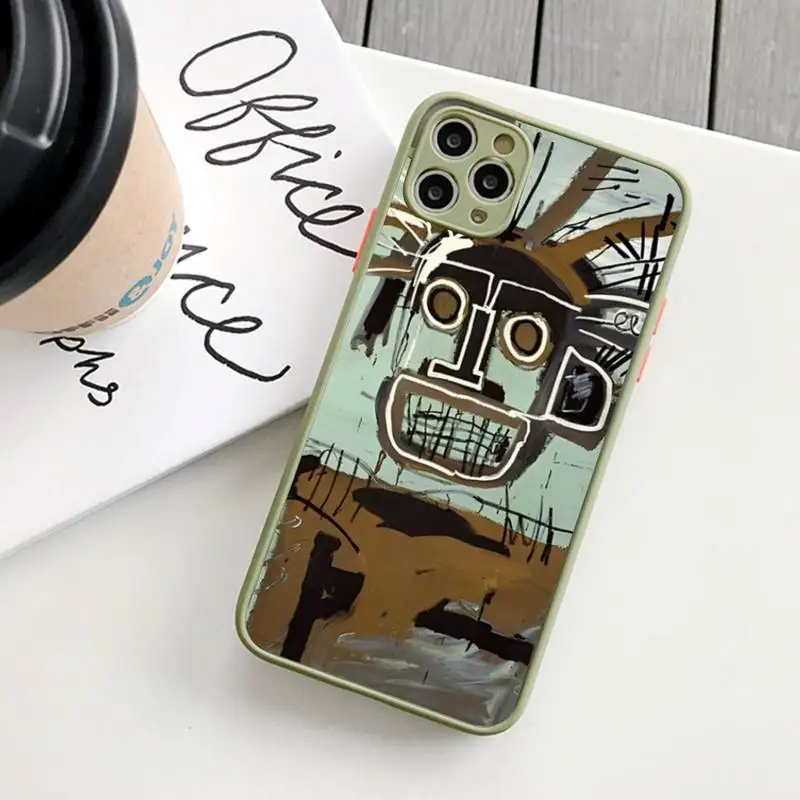B-Bas-quiatsS Art Phone Case for iPhone 14 11 12 13 Mini Pro Max 8 7 Plus X XR XS MAX Translucent Matte Cover