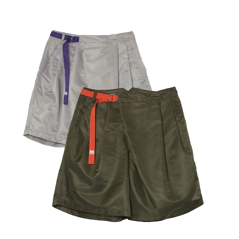 

Pre sale 23SS KOLOR Abe Runyi Japanese dual color nylon waterproof webbing adjustable loose casual men's summer shorts