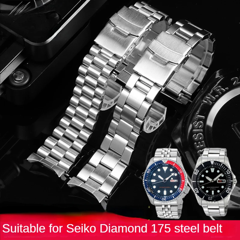 

Ремешок для часов, из нержавеющей стали, для seigo № 5, Green Submariner Srpd63k1, Skx007, 009, 20, 22 мм
