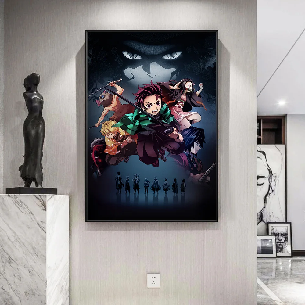 Постер на холсте с изображением рассекающего демонов киметсу No Yaiba Tanjirou Nezuko beauty