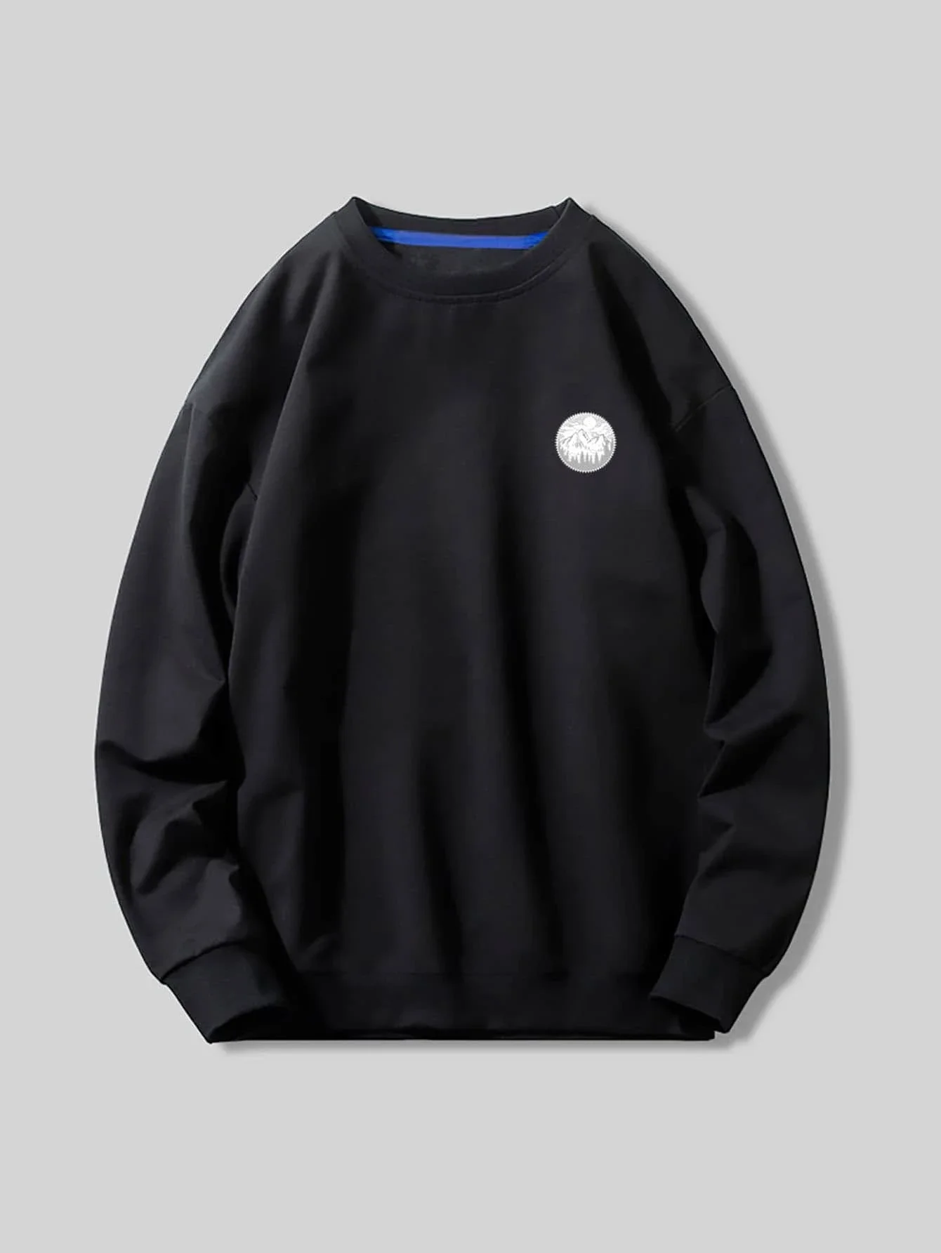 

2022 new Men Slogan & Mountain Graphic Sweatshirt
