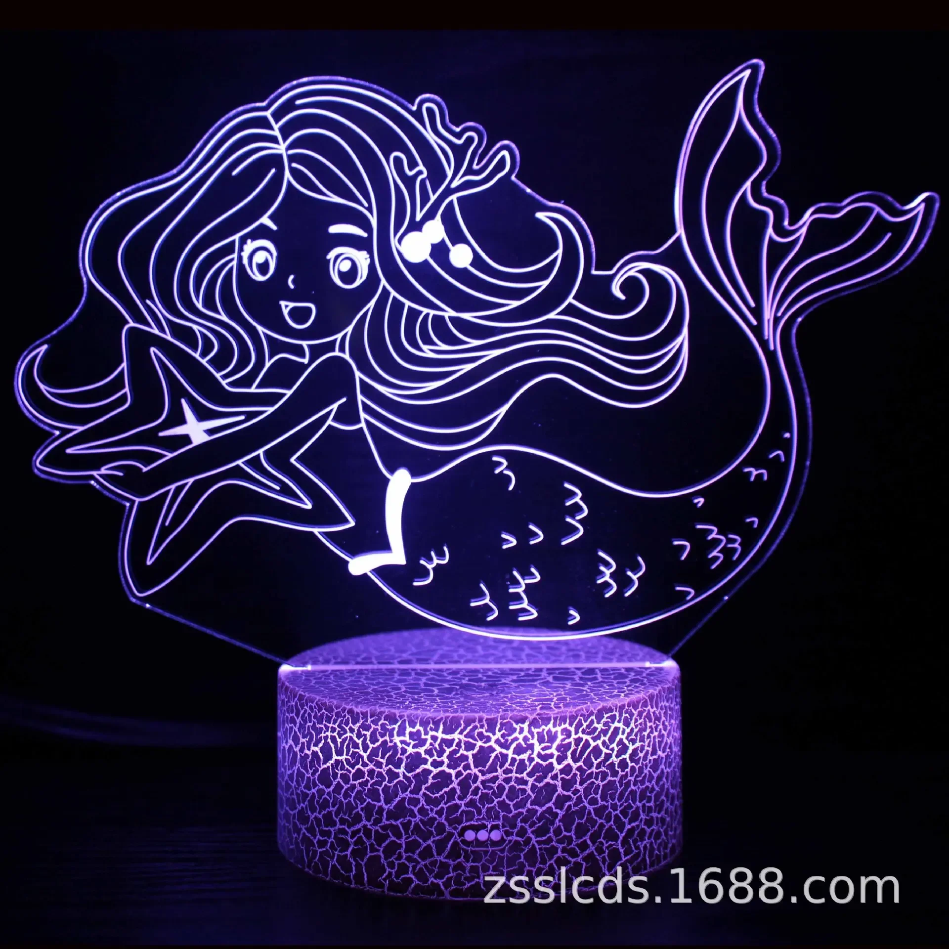

Настольная 3D лампа серии «русалка», разноцветный креативный подарок с дистанционным управлением, ночник для спальни