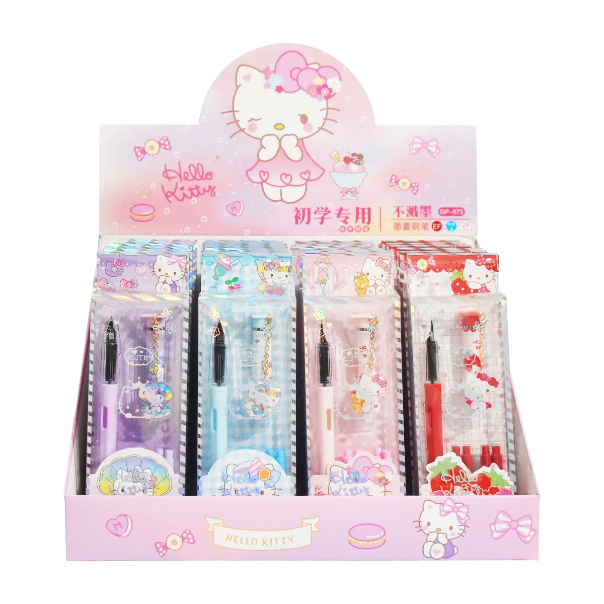 Кавайная перо ручка Hello Kitty Ef Набор Аниме Sanrioed Girl милая для письма Мультяшные