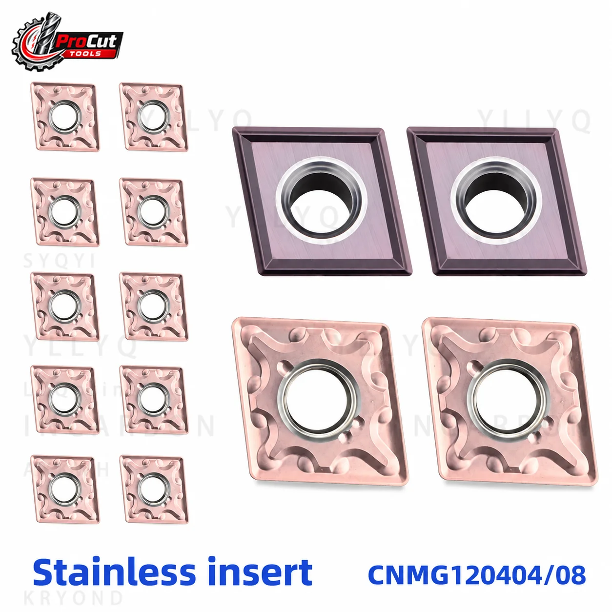 Фото Твердосплавные токарные пластины CNMG120404 MA VP15TF CNMG 120408 MS для нержавеющей стали, для станков с ЧПУ, 10 шт. №1