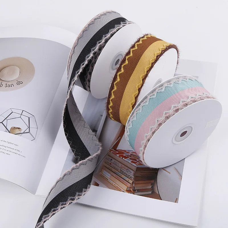 Плетеная саржевая лента с волнистыми краями 10 ярдов 25 мм 40 материалы ручной