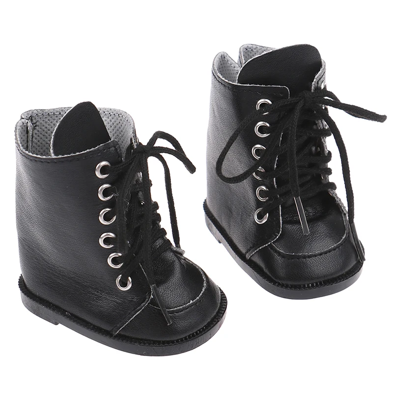 

Кукольная Обувь Одежда черные ботинки обувь для 18-дюймовых американских и 43 см кукол новорожденных для рождественской девочки нашего поколения
