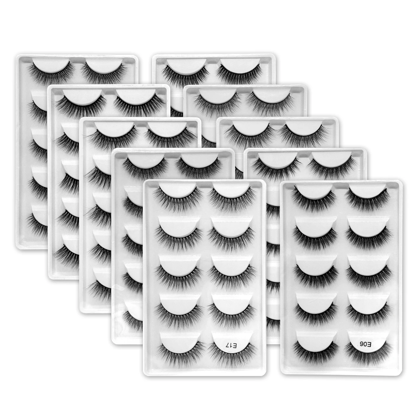 

Wholesale Eyelash 2/5/30/50 Boxes 5 Pairs Mink eyelashes Bulk Natural False Eyelashes Soft makeup Eye Lashes Eyelash Mink Cilios