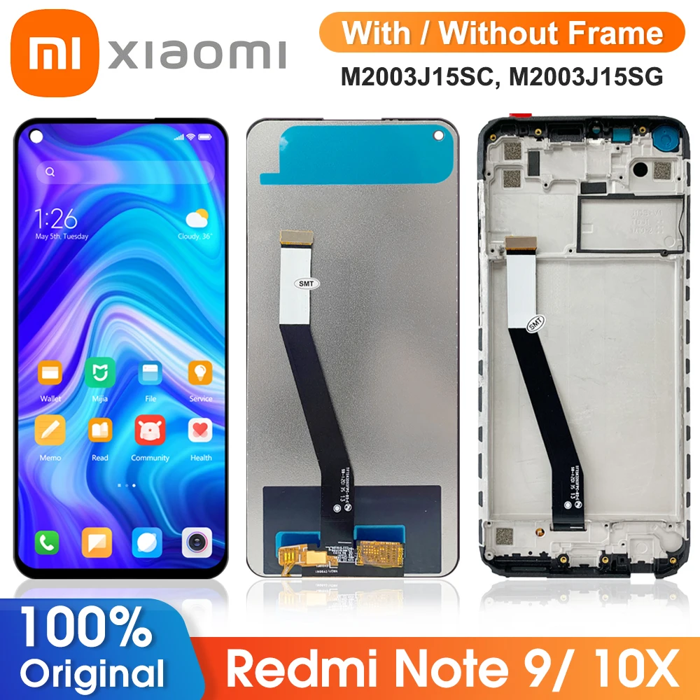 

6.53'' Original LCD For Xiaomi Redmi Note 9 Note9 M2003J15SC Lcd Display Touch Screen Digitizer Part For Redmi 10X 4G Redmi10X