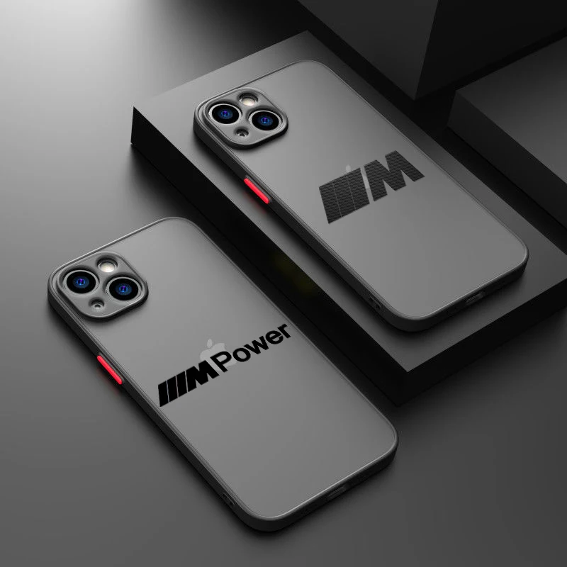 

BMW LOGO Phone Case For Apple iPhone 14 13 12 11 XS Mini Pro Max 8 7 6S 6 XR X Plus Frosted Translucent Cover