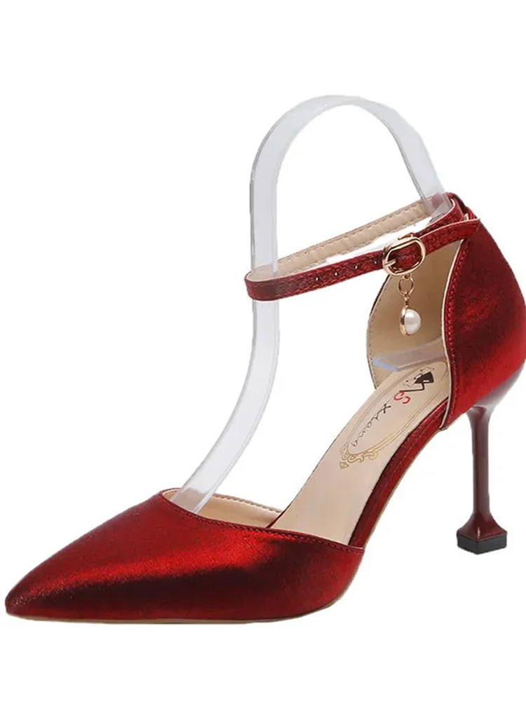 sapatos femininas женские классические зеленые легкие туфли на шпильке с пряжкой и