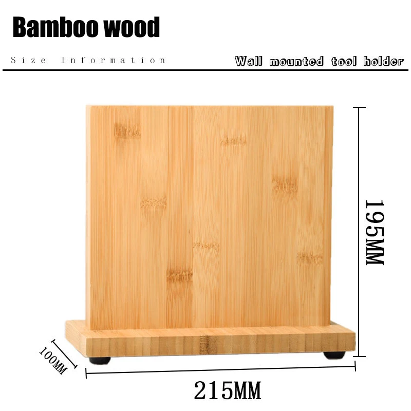 Магнитный блок ножей из дерева