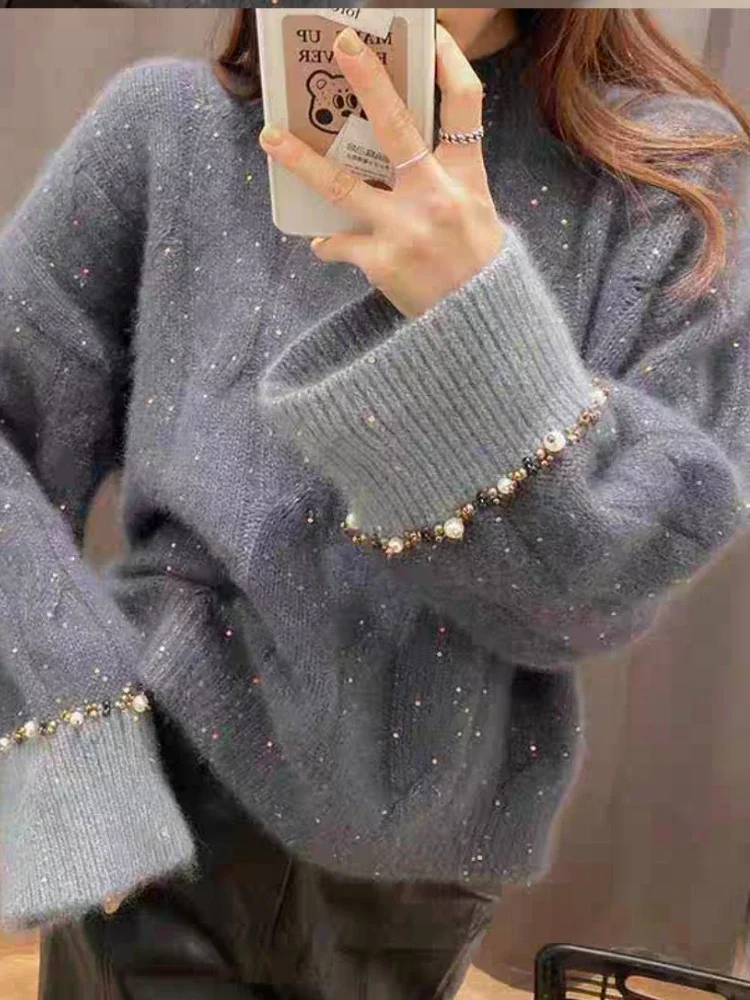 2024 зимняя мода элегантная женская толстовка с капюшоном в стиле ретро дизайн Sense