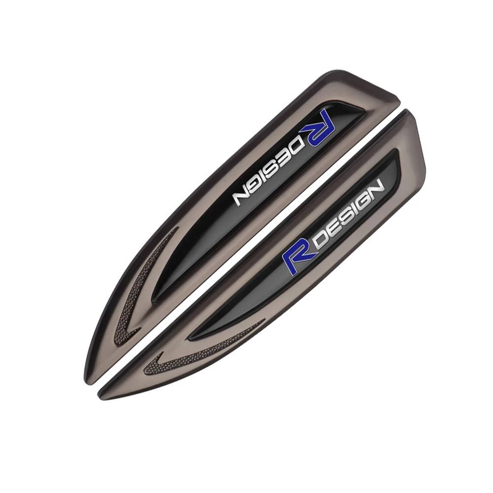 

2 шт. автомобильные значки, наклейки на боковую дверь, крылья, значки для ножей, украшения для Volvo XC90 XC60 C30 T6 S60 C70 XC40 V40 XC70 RDESIGN