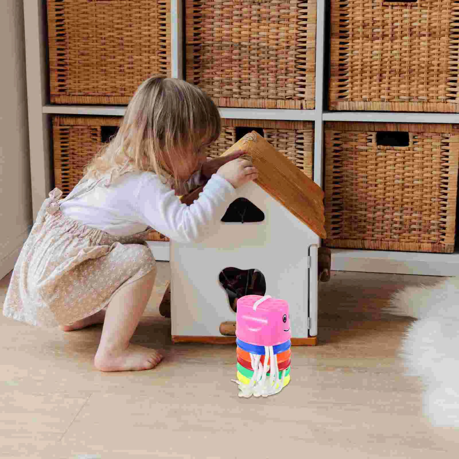 6 шт. утолщенные ходунки детские игрушки ведро Детские тиловые пластиковые для