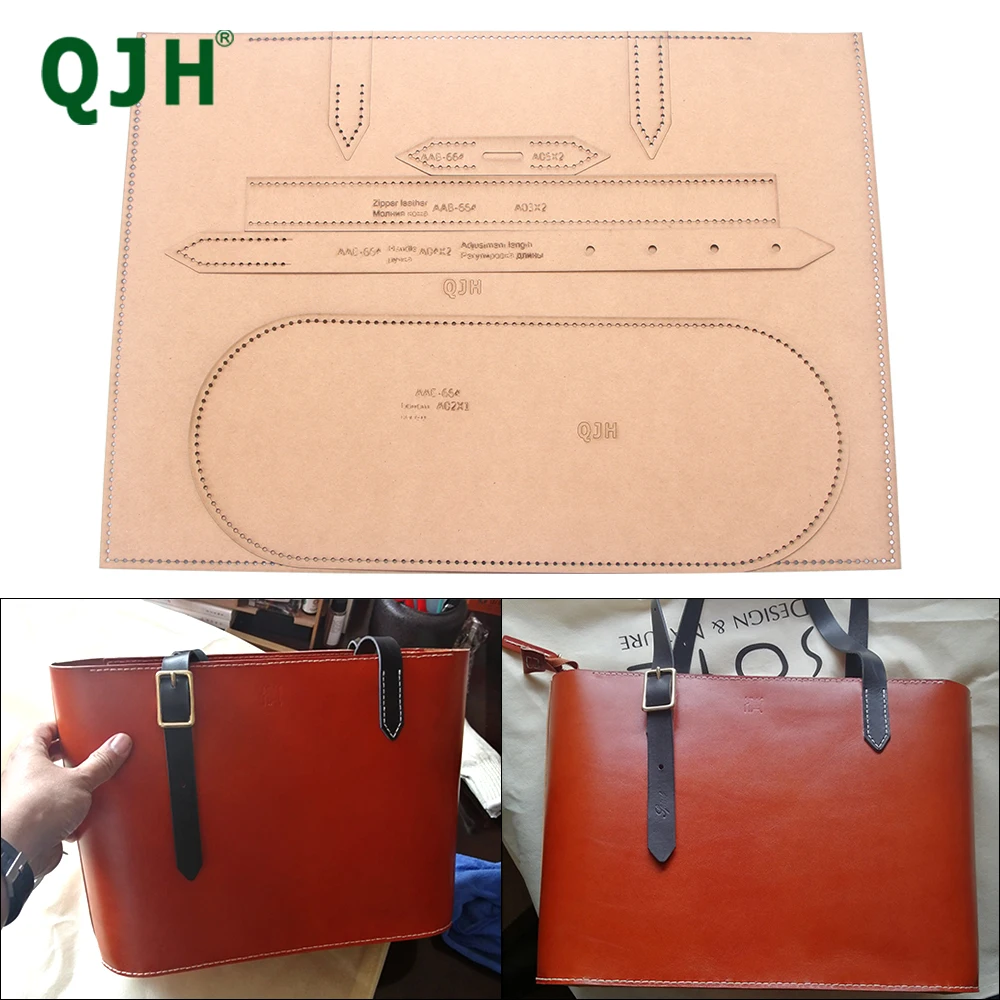 

Oval Bucket Bag Tote Bag DIY Handmade Leather Cut Free Acrylic/Kraft Cardboard Pattern Drawing Design Template Special Gift