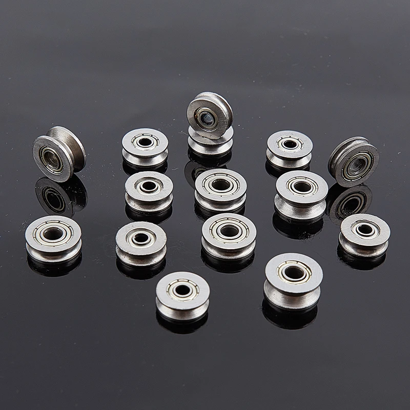 

5pcs V U Groove Roller Wheel Ball Bearings Embroidery Machine Pulley Bearing
