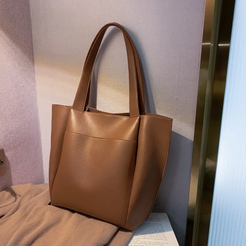 

Большая женская сумка, вместительные сумки на плечо, натуральные дамские сумочки на ремне из высококачественной искусственной кожи