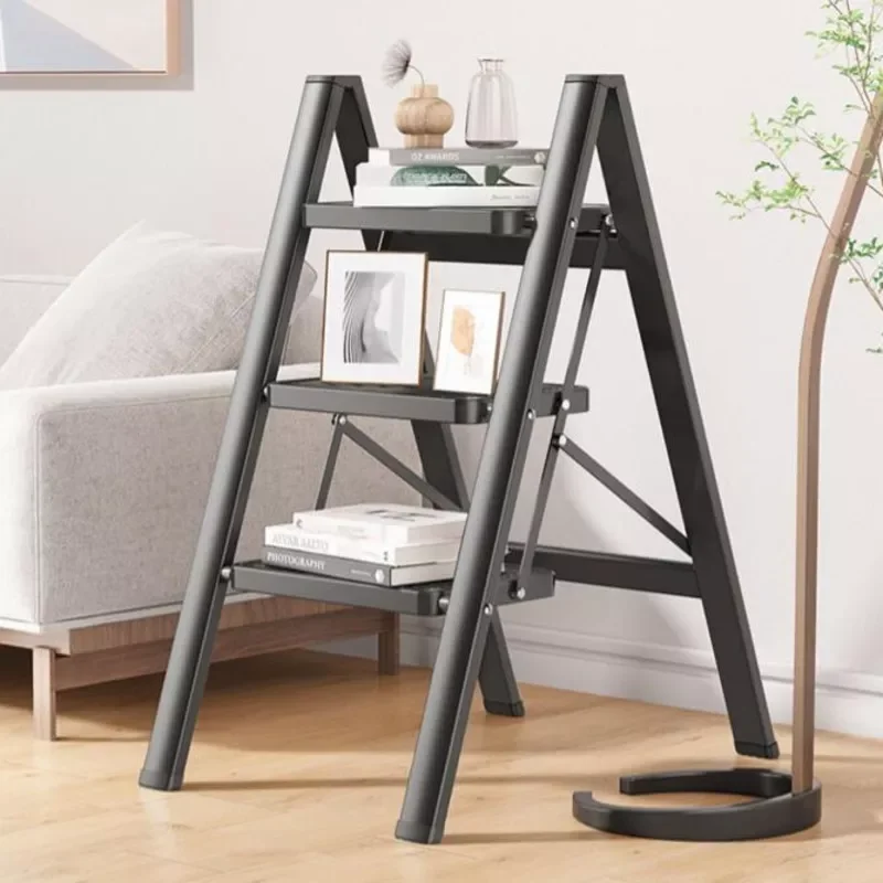 

Household Folding Expansion Thickened Ladder Stool Indoor Multifunctional Ladder Three Steps Climbing Ladder Flower Ladders
