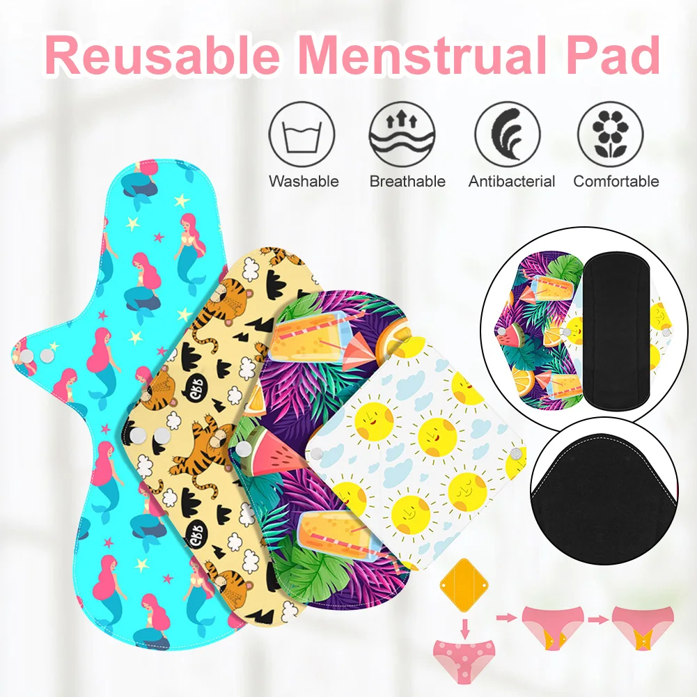 

Reusable Menstrual Pad Panty Liner Washable Sanitary Pads No Leakage Waterproof Menstrual Cotton Pad for Women