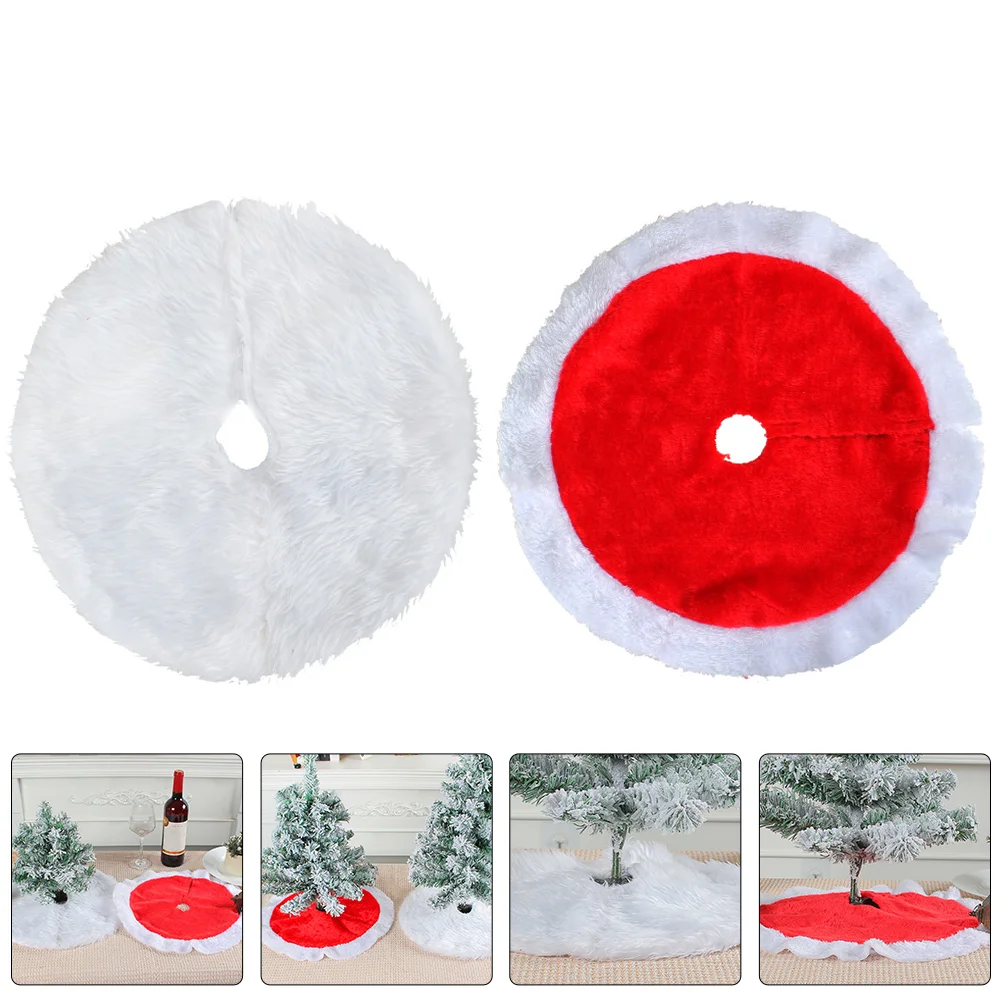 

Mini Christmas Tree Skirt Decorative Xmas Tree Skirt Artificial Tabletop Tree Skirt Winter Holiday Party Tree Mat Decor Home