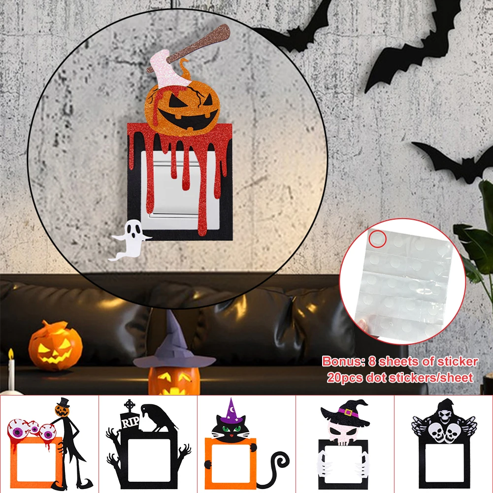 

1Set Halloween Christmas Wall Light Plate Cover Santa Claus Snowman Ghost Pumpkin Wall Switch Cover Home Holiday Decorations