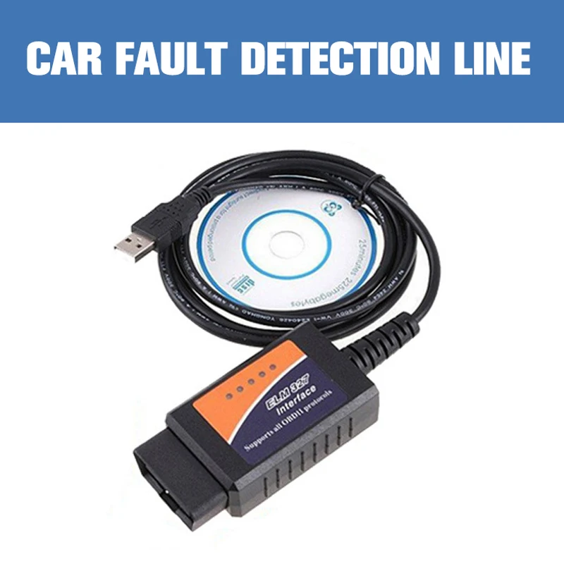 

Automobile Fault Diagnosis Detection Line Instrument ELM327 Interface Usb OBD2 V1.5 USB Super Scanner Auto Repair Equipment