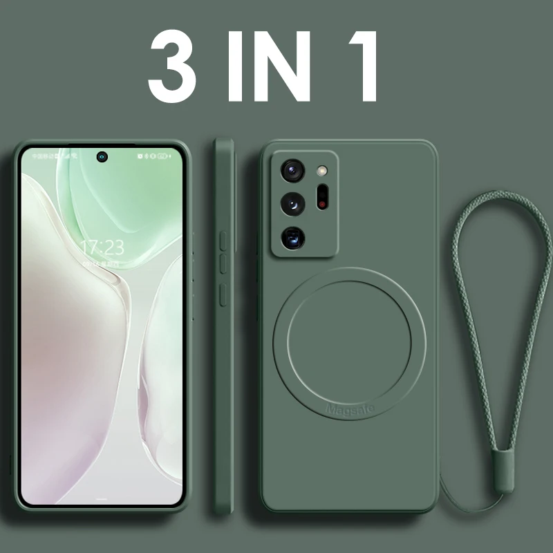 

3 IN 1 For Funda Samsung Galaxy Note 20 Note20 Ultra 10 Plus 20Ultra 10Plus Case Cover Magnetic Shockproof Luxury Mag safe Cases