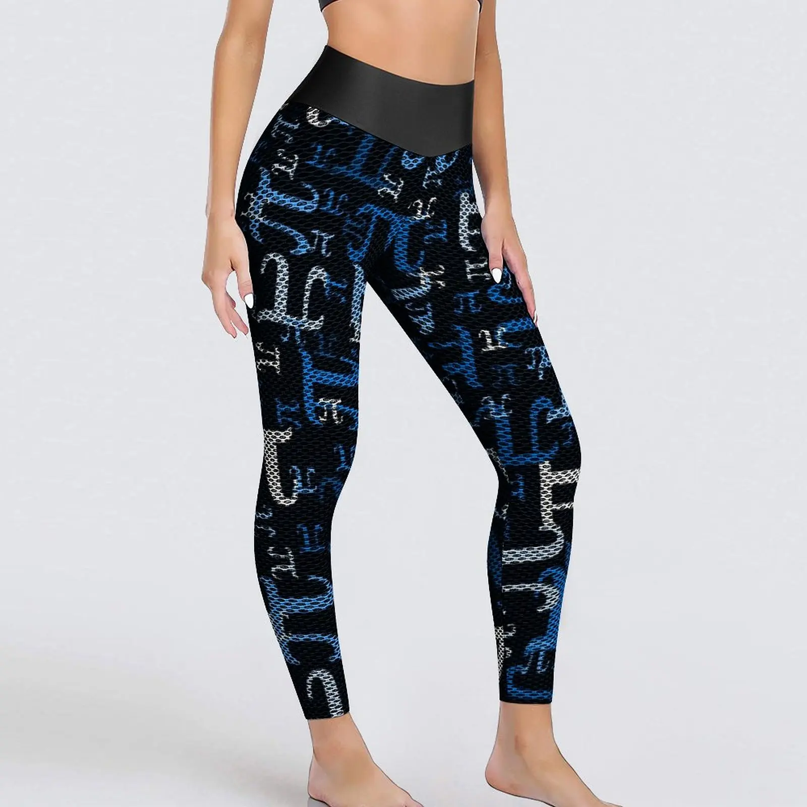 

Funny Math Leggings Blue Pieces of Pi Workout Yoga Pants Lady High Waist Aesthetic Leggins Sexy Quick-Dry Pattern Sports Tights