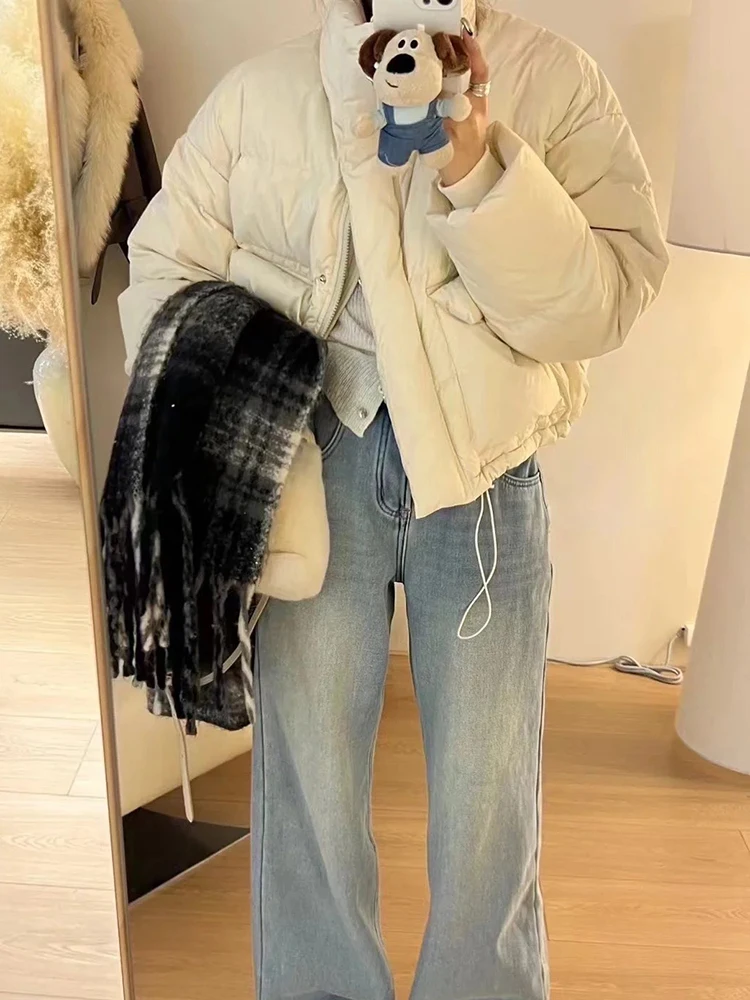 2024 новая корейская куртка на белом утином пуху Sle Dongdaemun женская короткая