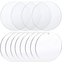 2 3 4 6 inch clear acrylic sheet acrylic disc sign for painting diy craft ornament blank with hole acrylic panel art engraving
