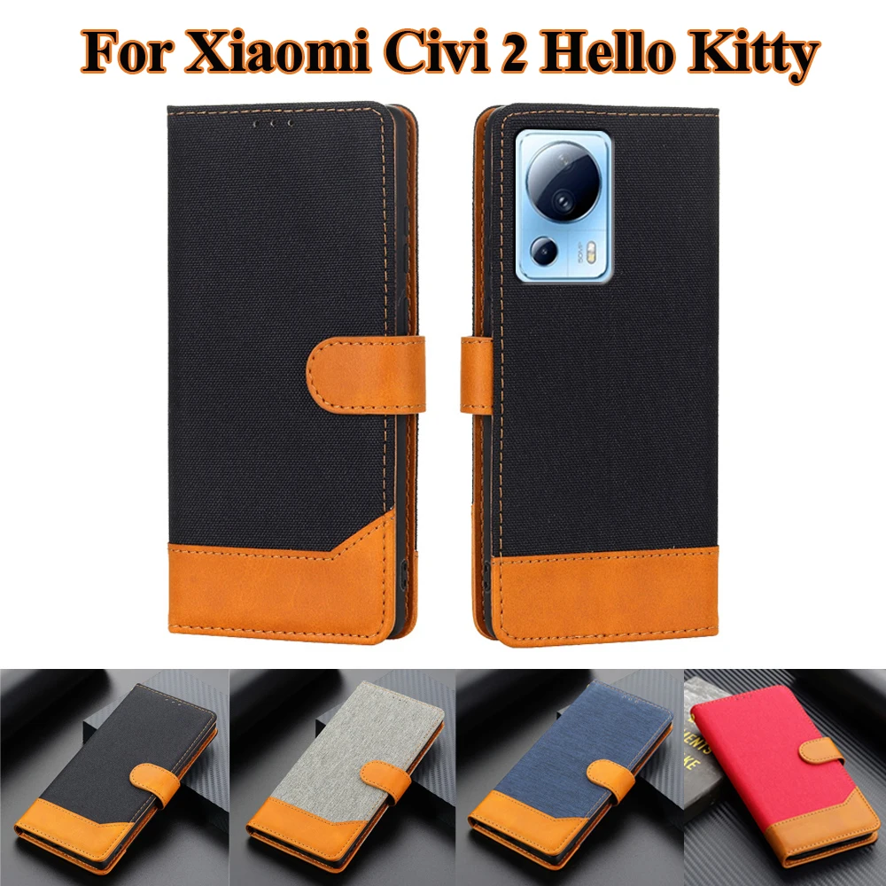 

Wallet Cases For Capas Xiaomi Civi 2 Hello Kitty Case Original PU Leather Phone Funda Para El Xiaomi Civi 2 1S Flip Cover Hoesje