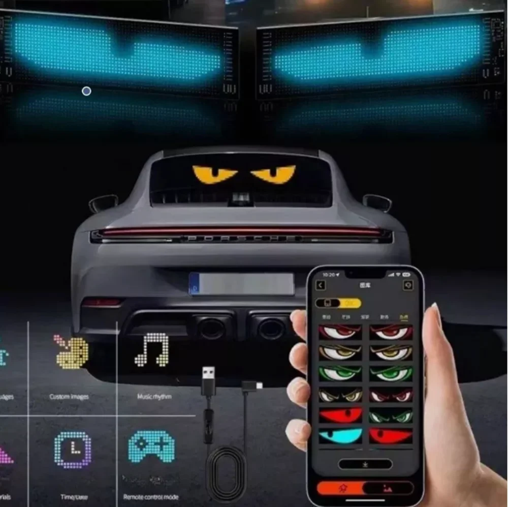 Грузовик Дьявольский Глаз Светодиодная Реклама Мягкий Экран Автомобиля