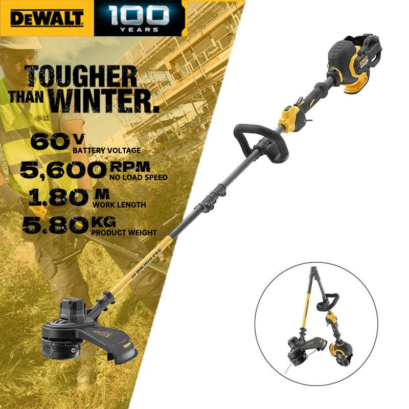 DEWALT DCM5713 60 в FlexVolt XR бесщеточный триммер на струнах 38 см беспроводной