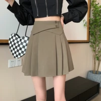 2022 summer new fashion comfortable pleated skirt skirt women high waist thin skirt simple style fashion clothes all match