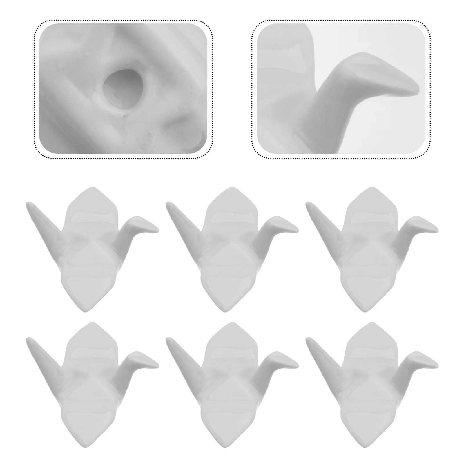 

6pcs Ceramic Origami Chopsticks Rest Stand Holder Creative Chopsticks Spoon Fork Holder Kitchen Table Desktop Decoration (