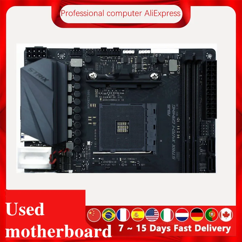 Б/у материнская плата X470i для ASUS ROG STRIX игровая разъем AM4 AMD X470 оригинальная
