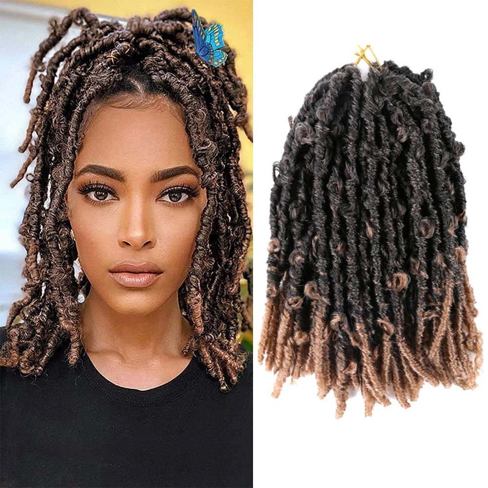 

Sambraid Butterfly Crochet Locs Pre Looped Crochet Butterfly Locs 12 In Short Ombre Distressed Butterfly Locs Crochet Hair